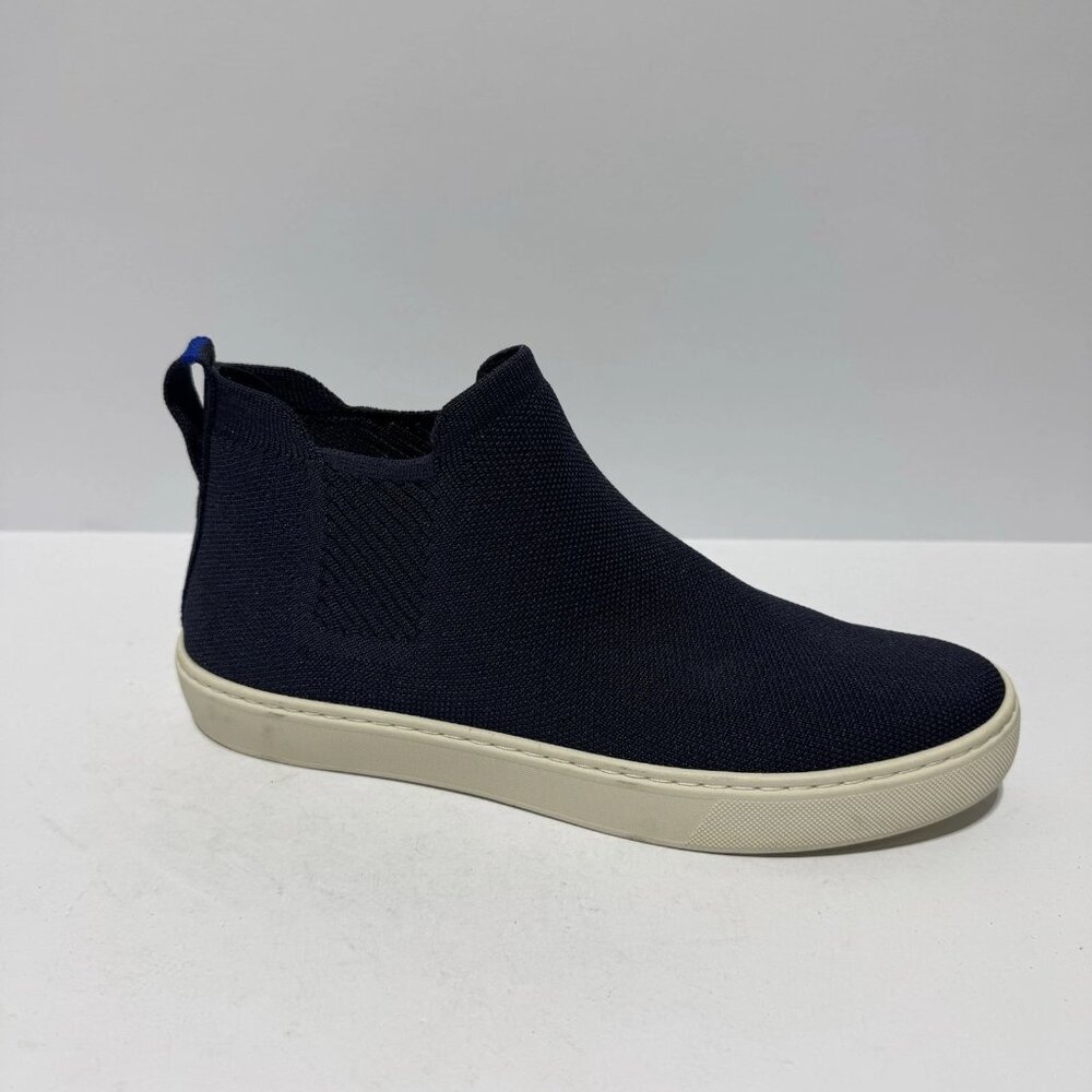 Women's Navy Slip-On Knit Sneaker with Cream Sole
